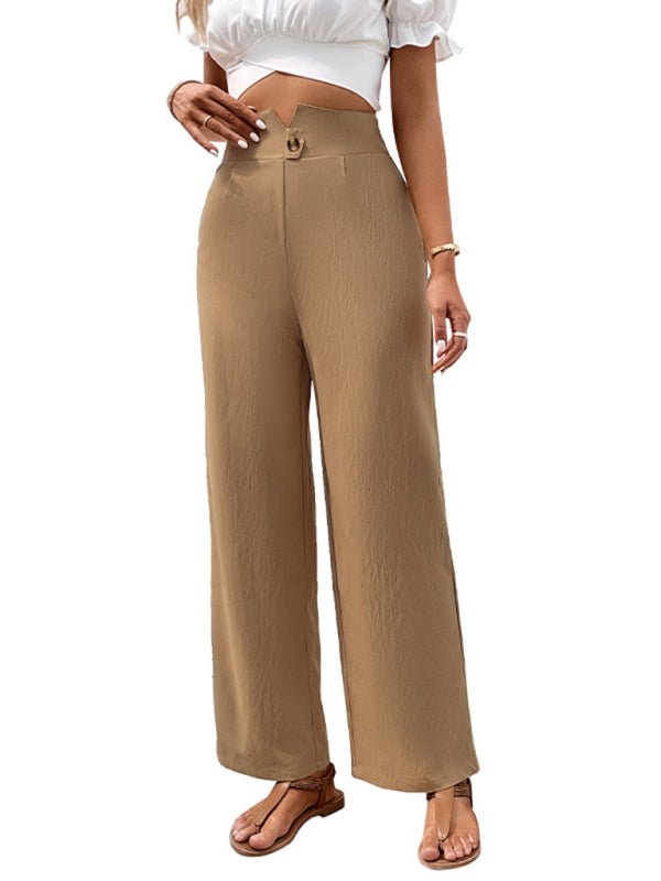 New fashion women's solid color casual pants - Bottoms